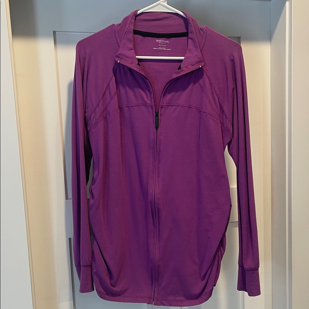 Motherhood Maternity Purple Zip-Up Active Jacket